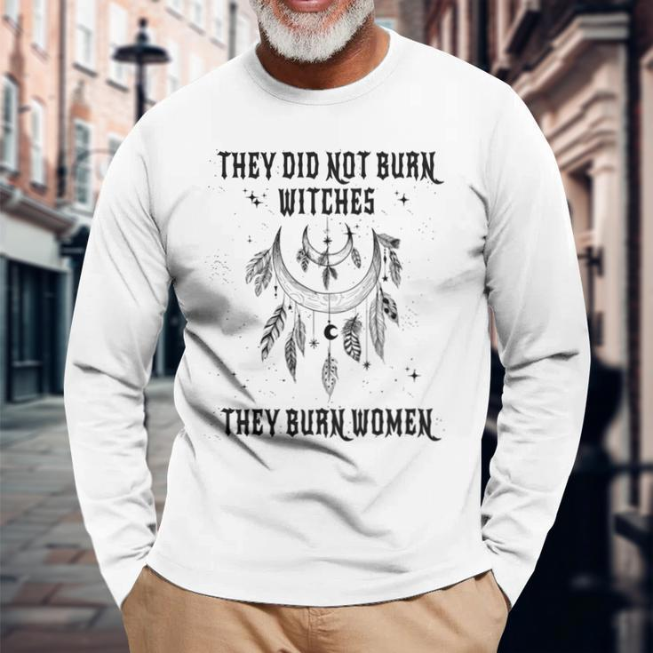 Sie Haben Keine Hexenerbrannt Sieerbrannten Frauen Wicca Salem Gothic Langarmshirts Geschenke für alte Männer