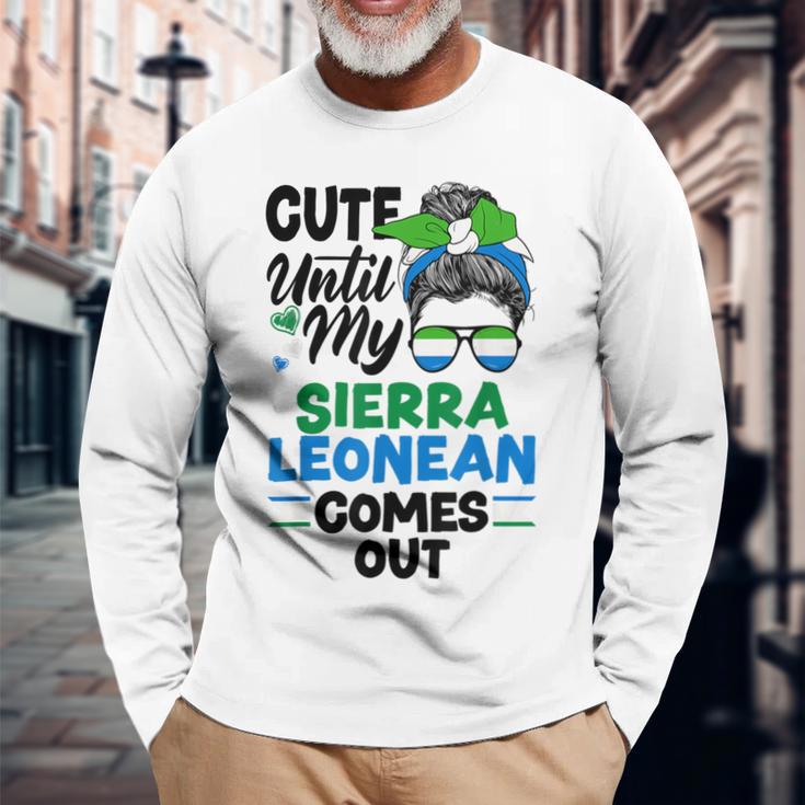 Sierra Leonean Sierre Leone Flag Long Sleeve T-Shirt Gifts for Old Men