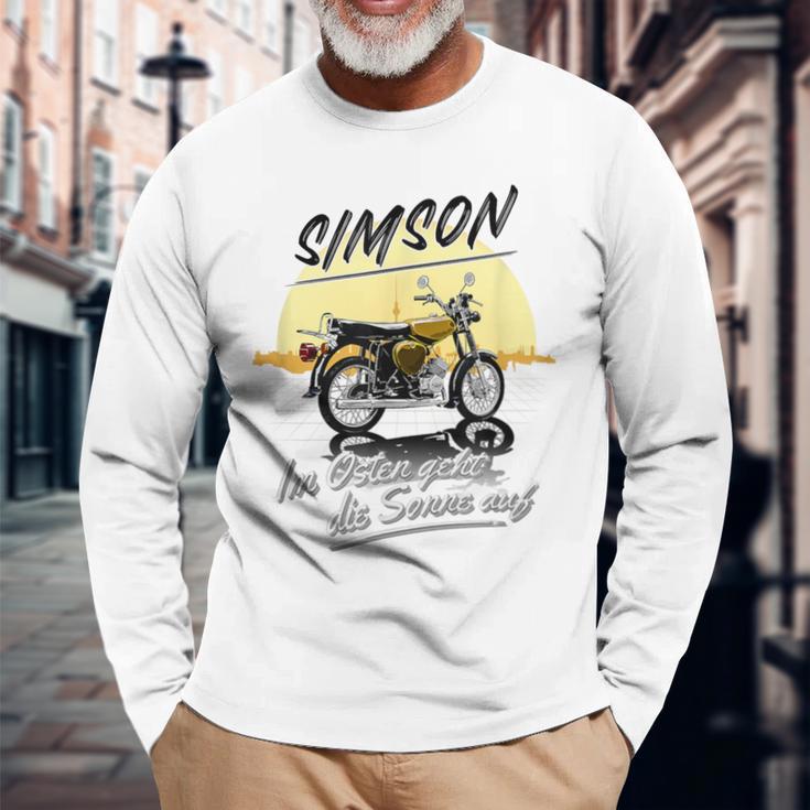 Simson Im Osten Geht Die Sonne Auf Gray Langarmshirts Geschenke für alte Männer