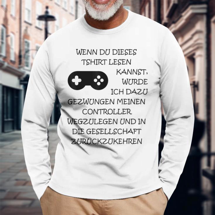 In Society Gezwung Gamer Langarmshirts Geschenke für alte Männer