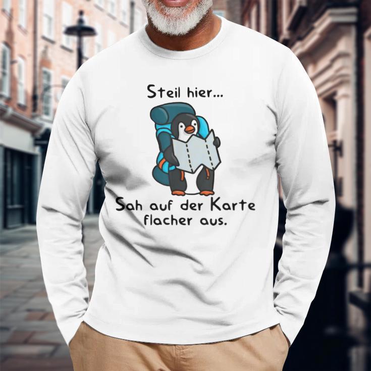 Steil Hier Sah Auf Der Karte Flachaus S Langarmshirts Geschenke für alte Männer