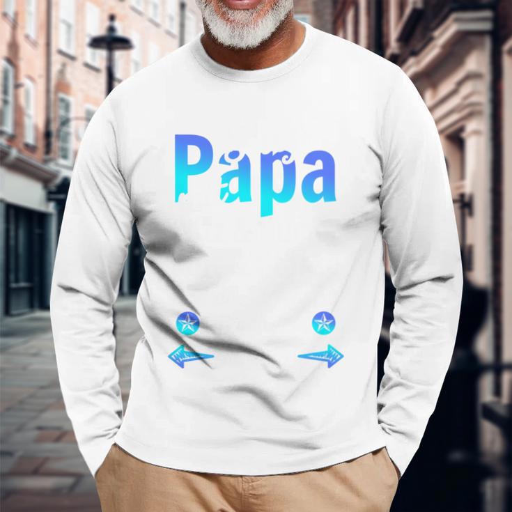 Stiefpapa Outfit Stiefvater Bonus Papa Spruch Langarmshirts Geschenke für alte Männer