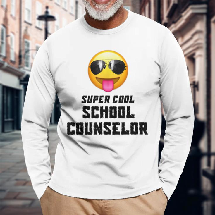 Super Cool School Counselor SunglassesLong Sleeve T-Shirt Gifts for Old Men