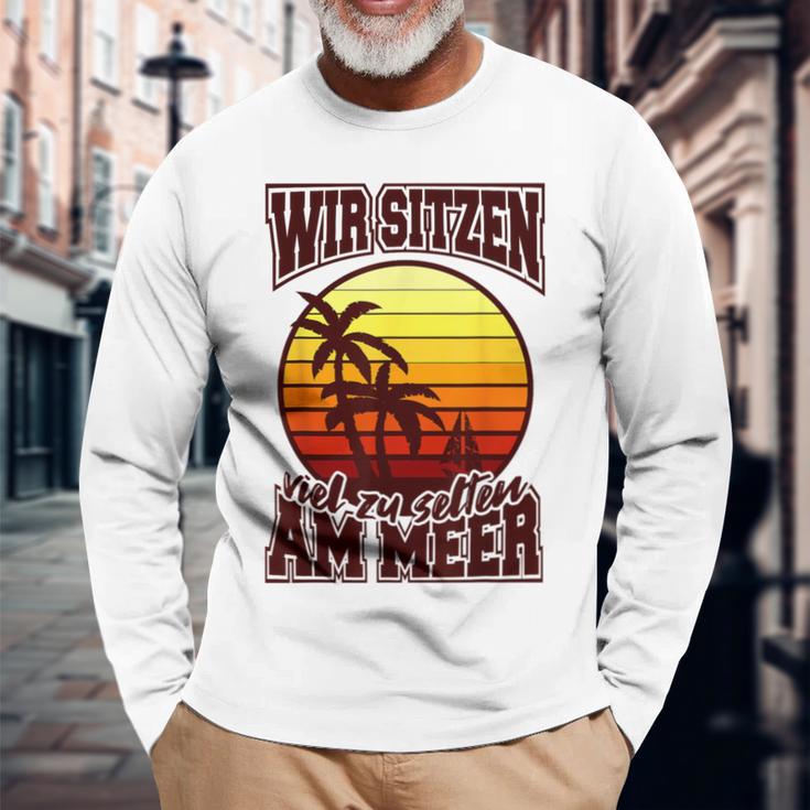 Surfer Beach Seaintage Surf Fernweh Langarmshirts Geschenke für alte Männer