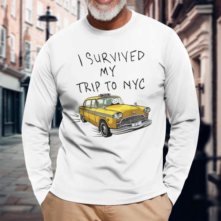 I Survived My Trip To Trucker Taxi Lover Long Sleeve T-Shirt Gifts for Old Men