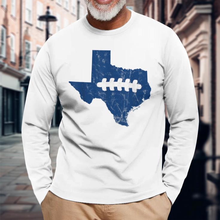 Texas Laces Dallas Football Fan Long Sleeve T-Shirt Gifts for Old Men