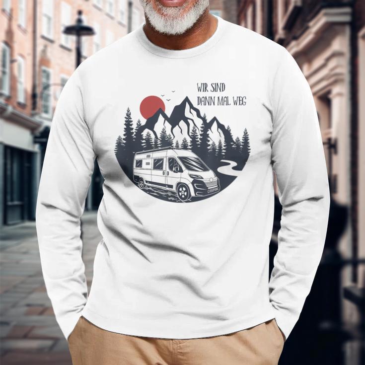 Transit Car Camping Wir Sind Dann Mal Weg Langarmshirts Geschenke für alte Männer