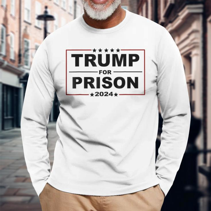 Trump For Prison 2024 Support Trump 4Th Of July Long Sleeve T-Shirt Gifts for Old Men