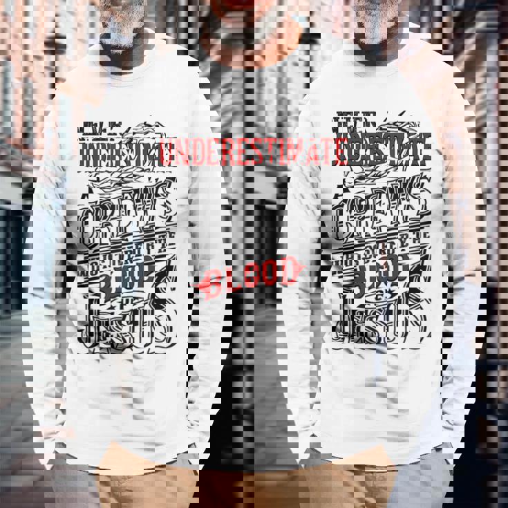 Underestimate Crews Family Name Long Sleeve T-Shirt Gifts for Old Men
