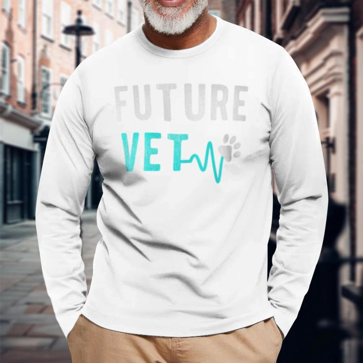 Veterinary School Future Vet Veterinarian Long Sleeve T-Shirt Gifts for Old Men