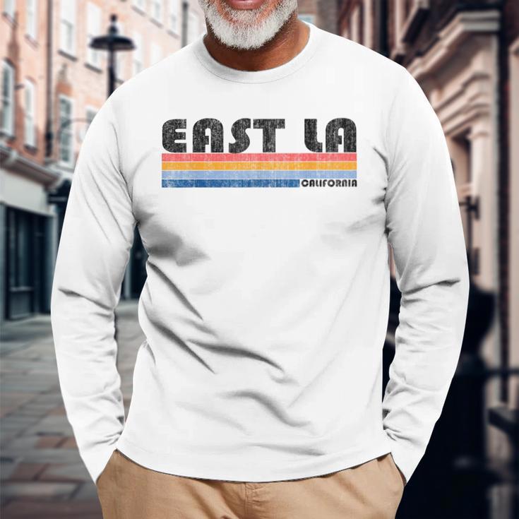 Vintage 1980S Style East Los Angeles CaLong Sleeve T-Shirt Gifts for Old Men