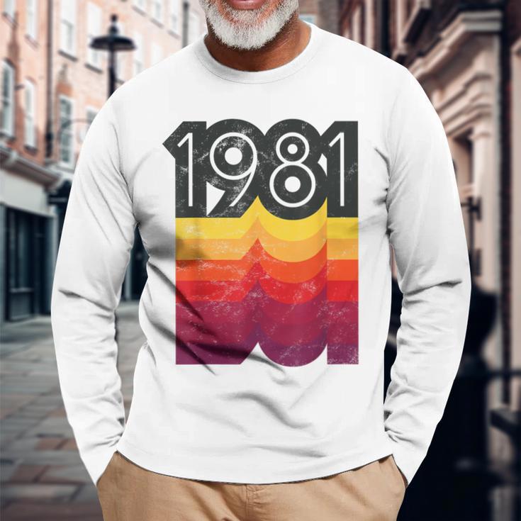 Vintage 80S Style 1981 Langarmshirts Geschenke für alte Männer