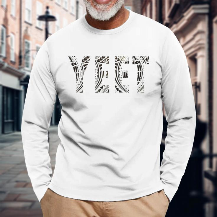 Vintage Retro Jey Uso Yeet Yeet Quotes Long Sleeve T-Shirt Gifts for Old Men