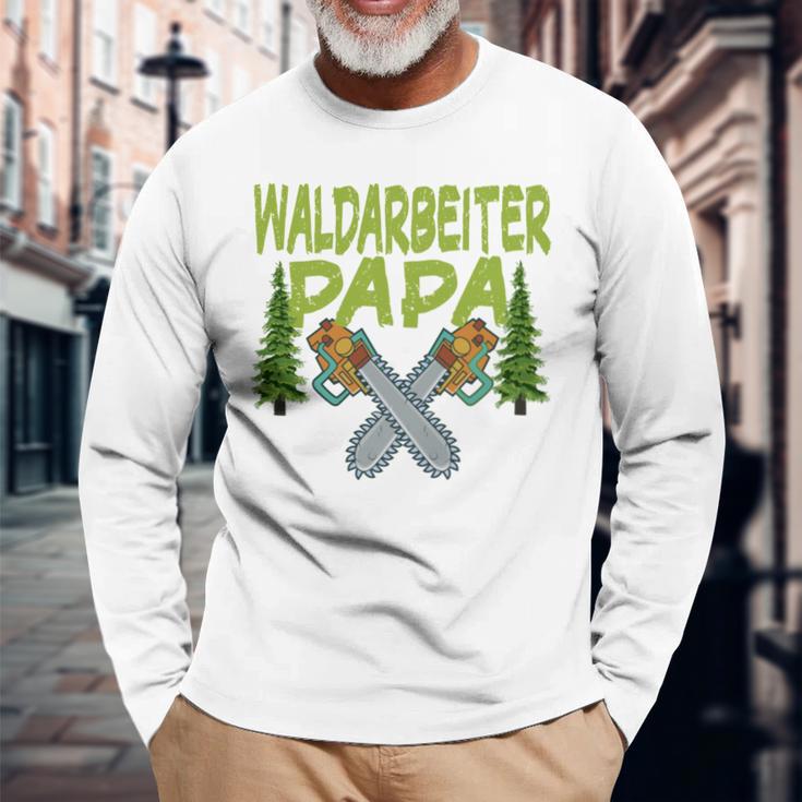 Waldarbeiter Papa Baumfäller Bäume Fällen Im Wald Langarmshirts Geschenke für alte Männer