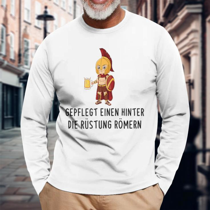 Well-Cared For Eine Hinter Die Armour Römern Saufen Party Saying S Langarmshirts Geschenke für alte Männer