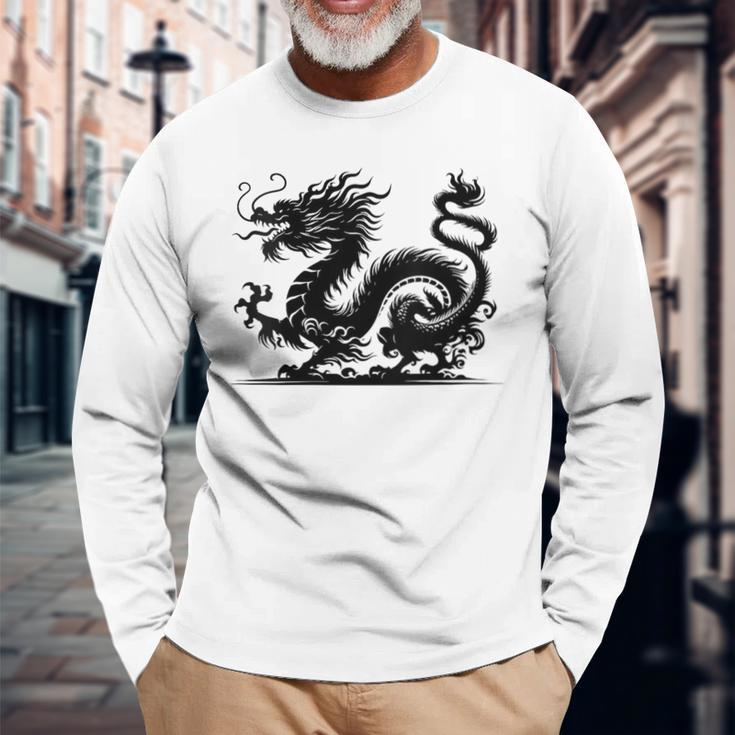 Year Of The Dragon Chinese New Year Zodiac Long Sleeve T-Shirt Gifts for Old Men