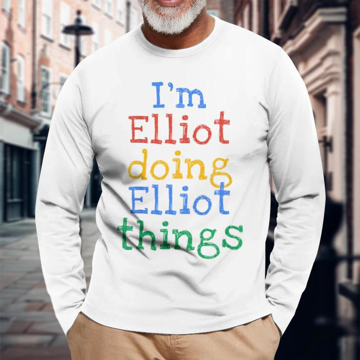 Youth I'm Elliot Doing Elliot Things Cute Personalised Long Sleeve T-Shirt Gifts for Old Men