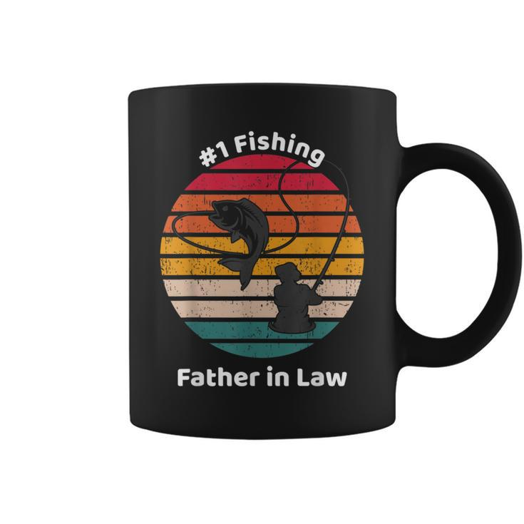 1 Fishing Father In Law Graphic Fisherman Fathers Day Coffee Mug