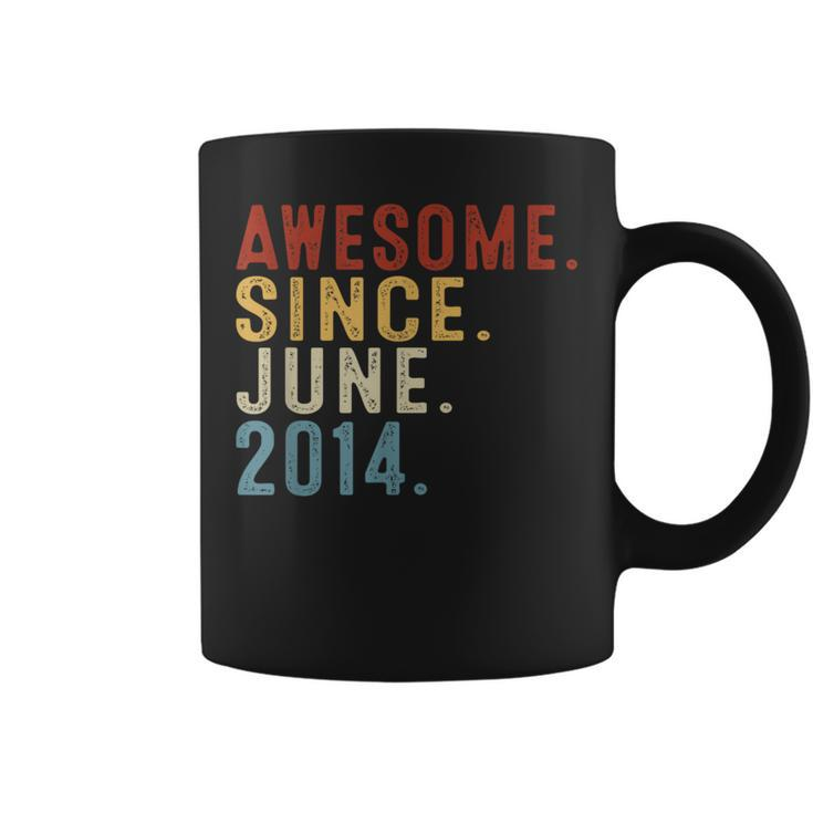 10 Year Old Awesome Since June 2014 10Th Birthday Boy Coffee Mug