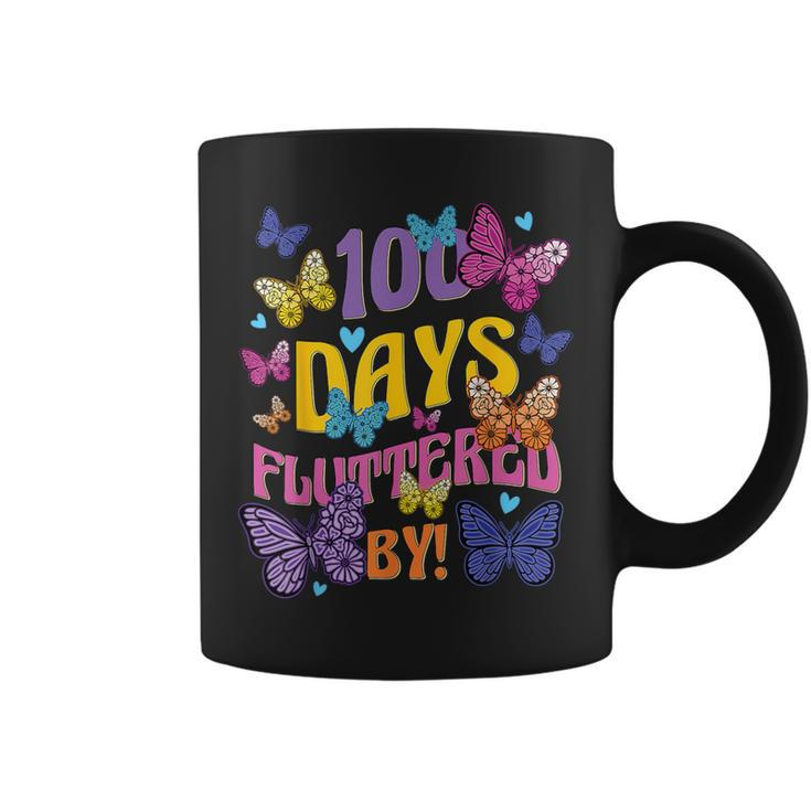 100 Days Fluttered By 100Th Day Of School Butterfly Girl Coffee Mug