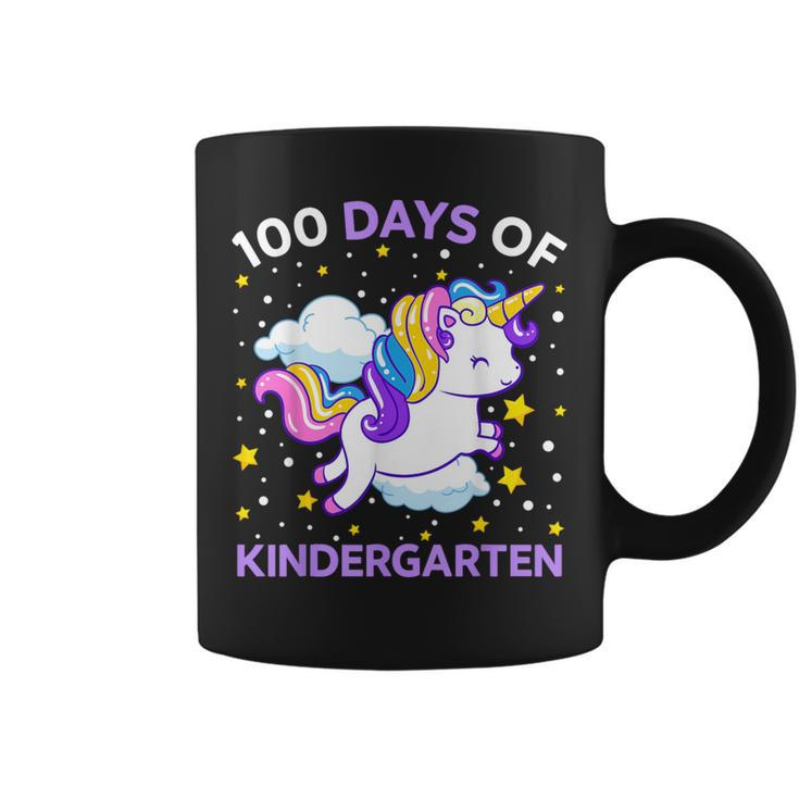 100 Days Of Kindergarten Unicorn Girls 100 Days Of School Coffee Mug