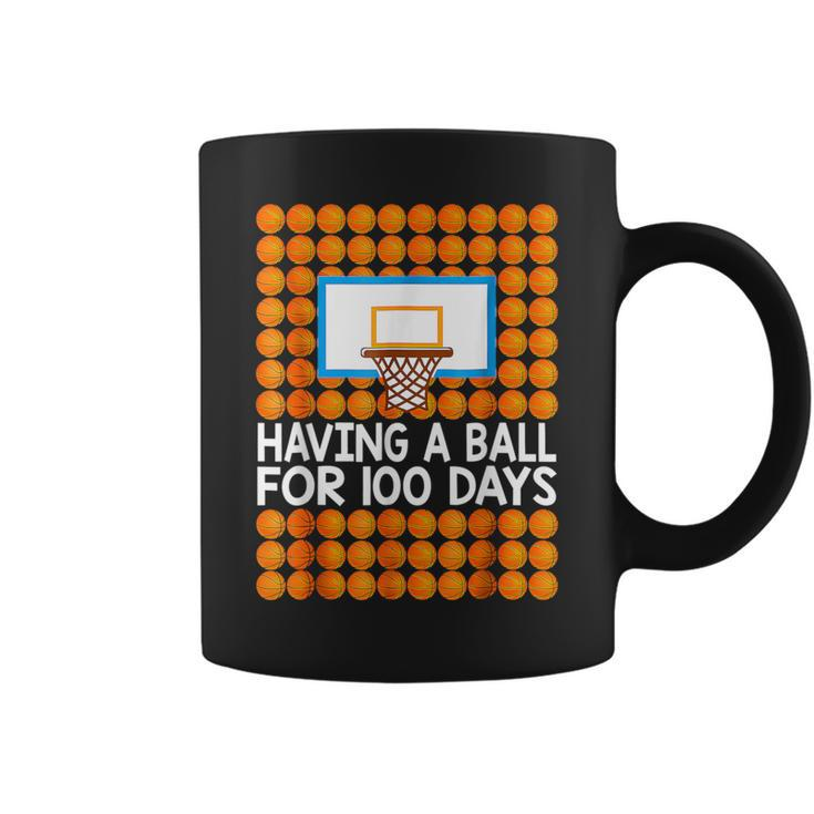 100 Days Of School Basketball 100Th Day Balls For Boys Coffee Mug