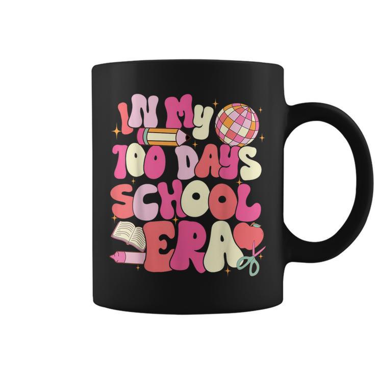 In My 100 Days Of School Era Retro Groovy 100Th Day Teachers Coffee Mug