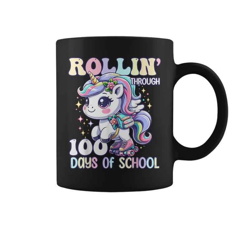 100 Days Of School Girls Teacher 100Th Day Unicorn Outfit Coffee Mug