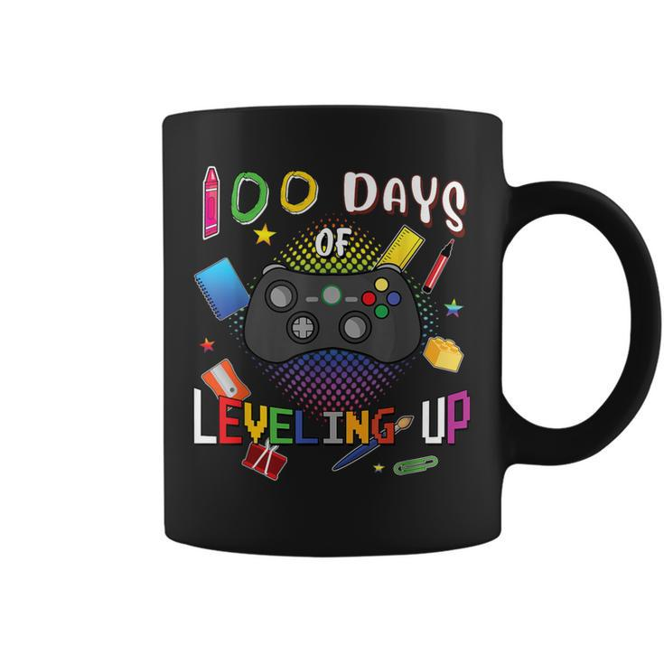 100 Days Of School Leveling Up Video Gamer 100Th Day Coffee Mug