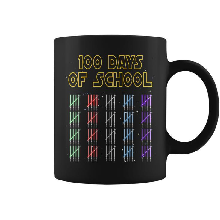100 Days Of School Sabers And Star Print Space Wars Boys Coffee Mug