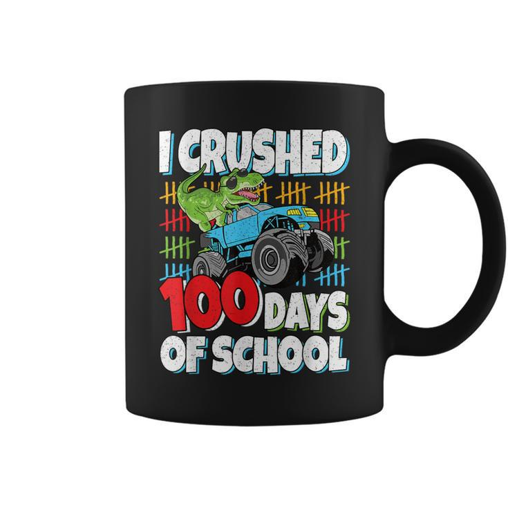 100 Days Of School T-Rex Monster Truck 100Th Day Of School Coffee Mug