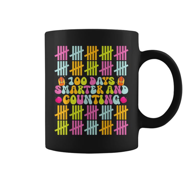 100 Days Smarter Counting Tally Marks 100Th Day Of School Coffee Mug