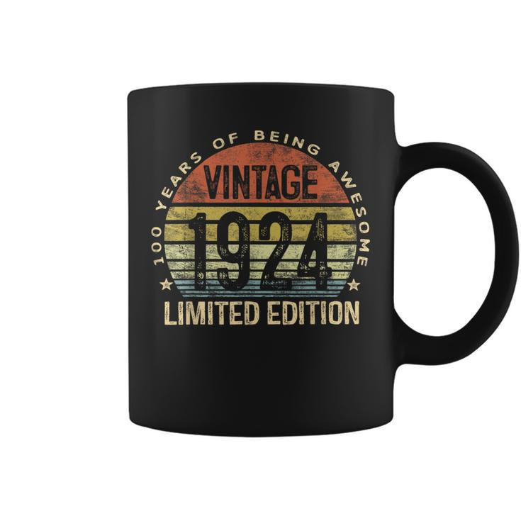 100 Year Old Vintage 1924 Limited Edition 100 Birthday Coffee Mug