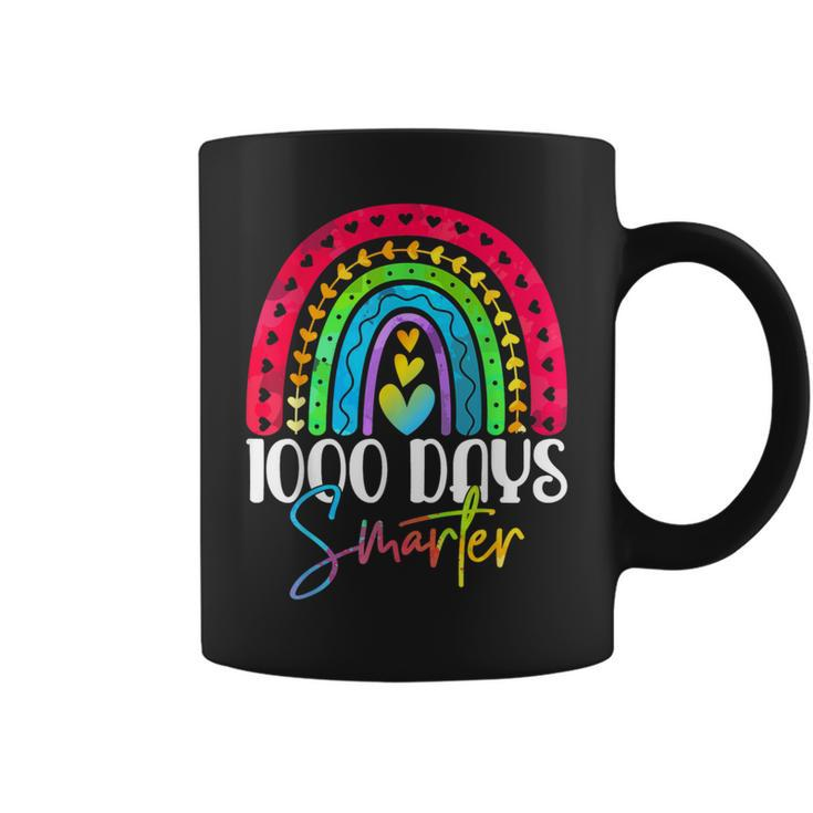 1000 Days Smarter Happy 1000Th Day Of School Rainbow Coffee Mug
