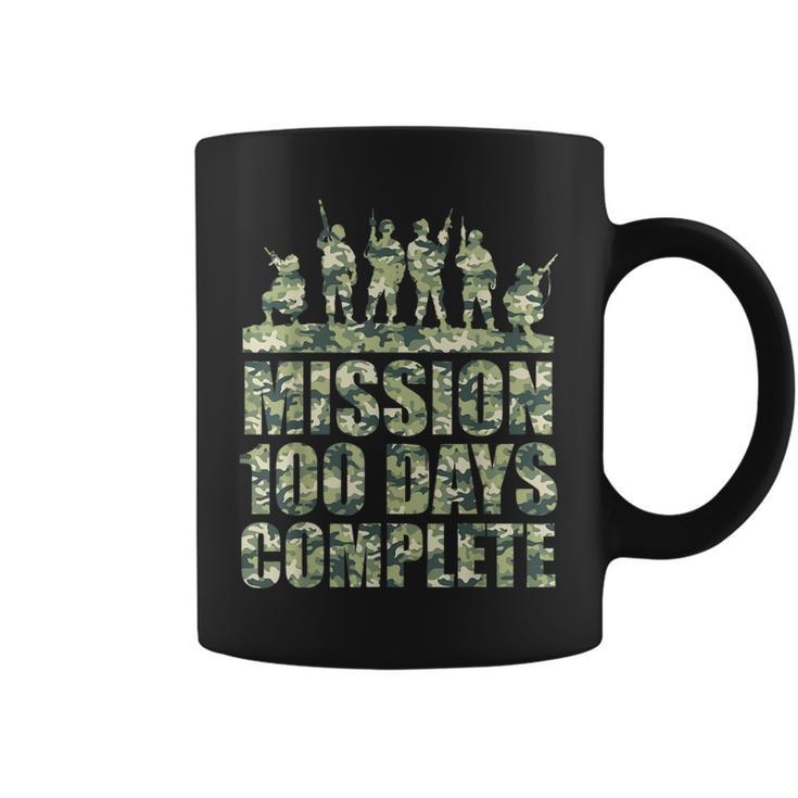 100Th Day Of School Army Military Boys Camo Green Coffee Mug