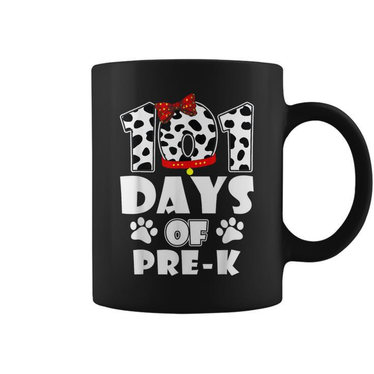 101 Days School Pre K Dog 100 Days Smarter Students Teachers Coffee Mug