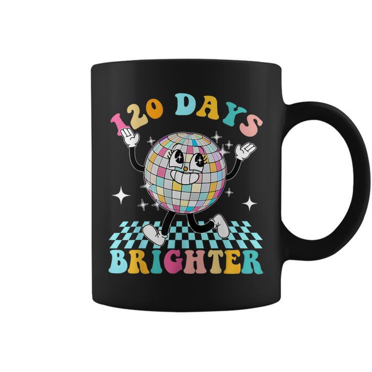 120 Days Brighter Happy 120Th Day Of School Groovy Boy Girl Coffee Mug