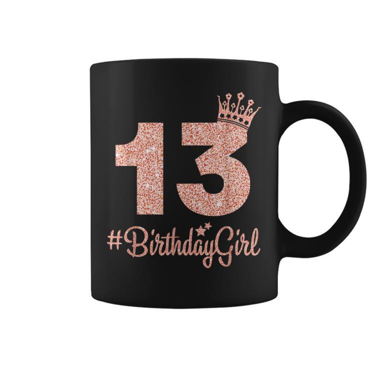 13 Birthdaygirl Sweet Thirn 13Th Pink Crown For Girl Coffee Mug