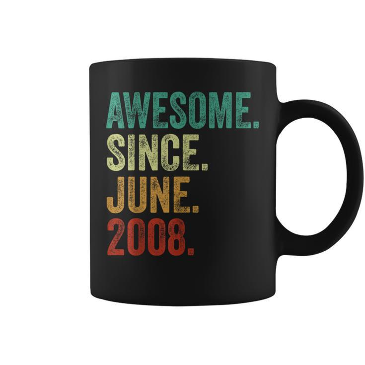 16 Years Old Awesome Since June 2008 16Th Birthday Coffee Mug