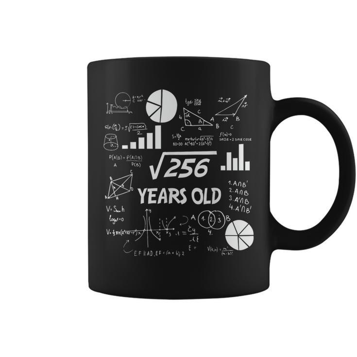 16Th Birthday Square Root Of 256 Math 16 Years Old Birthday Coffee Mug