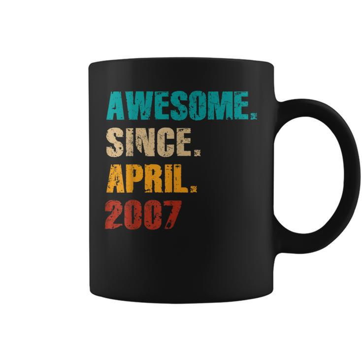 17 Year Old Vintage Awesome Since April 2007 17Th Birthday Coffee Mug