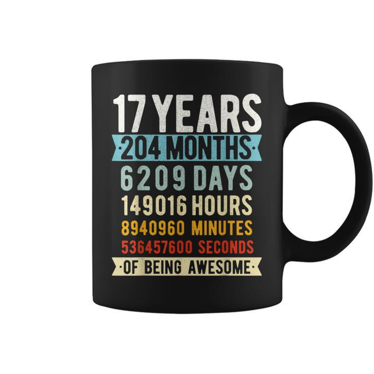 17Th Birthday 17 Years Old Vintage Retro 204 Months Coffee Mug