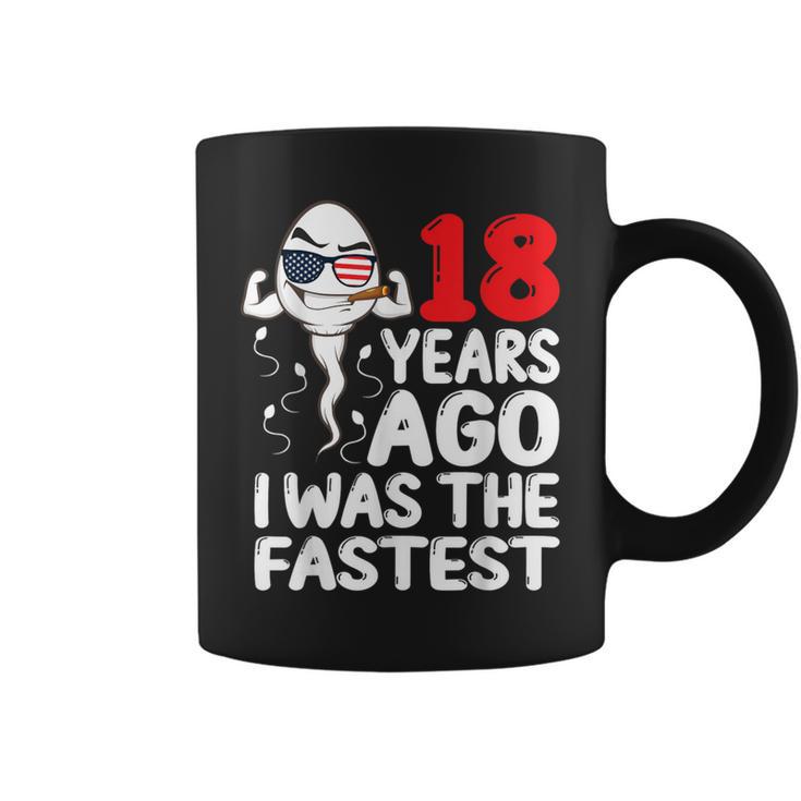 18 Years Ago I Was The Fastest 18Th Birthday Gag Men Coffee Mug