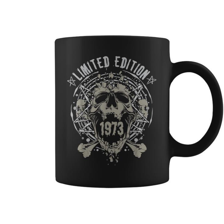 1973 Limited Edition Retro Vintage Skull Milestone Birthday Coffee Mug