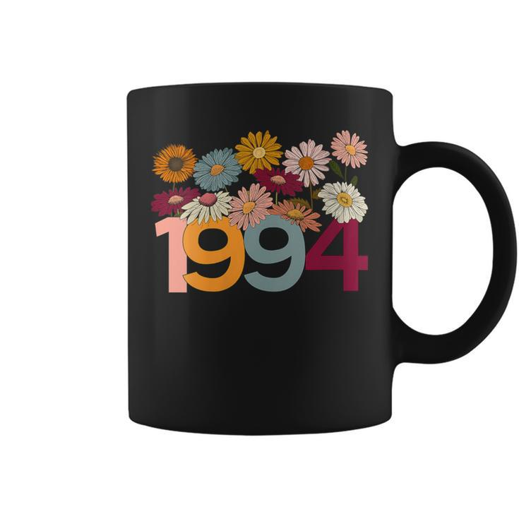 1994 Birth Year Vintage Wildflowers Daisy 29Th Birthday 1994 Coffee Mug