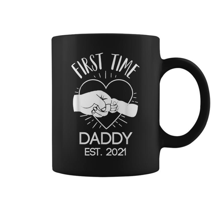 1St Time Daddy New Dad Est 2021 Fathers Day Coffee Mug