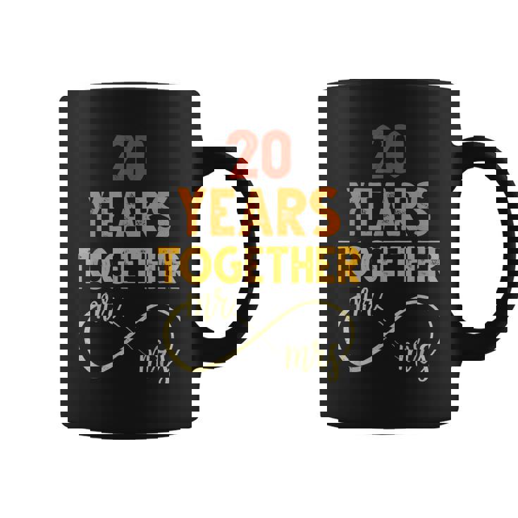 20 Años Juntos Sr & Señora Pareja Coincidencia 20 Aniversario Taza de café