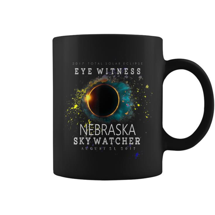 2017 Total Solar Eclipse Eye Witness Nebraska State T Coffee Mug
