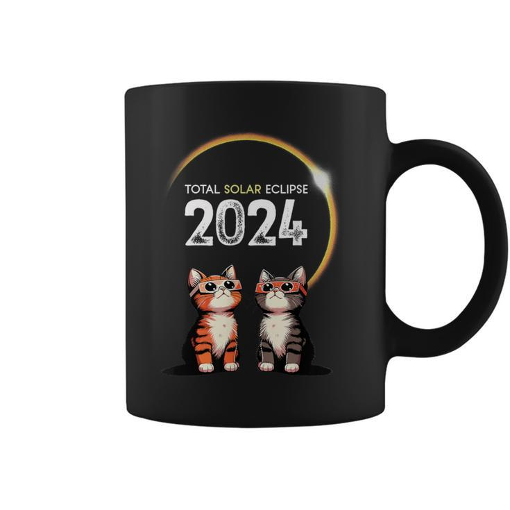 2024 Solar Eclipse Cat Wearing Solar Eclipse Glasses Coffee Mug