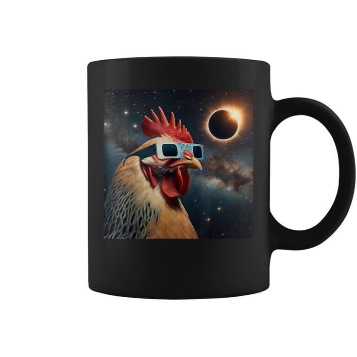 2024 Solar Eclipse Chicken Wearing Glasses Totality Coffee Mug